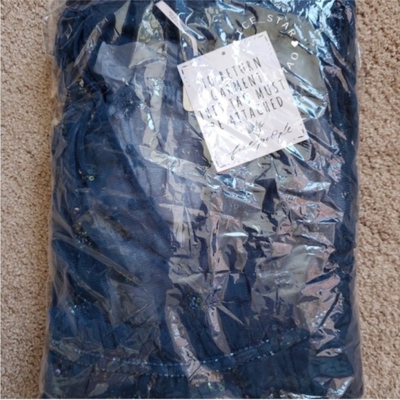 Free People rare teal sequin maxi dress NWT - Picture 10 of 10